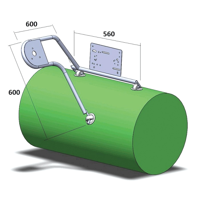 Стойка рулевая с креплением на баллон надувной лодки 25мм в Волжском
