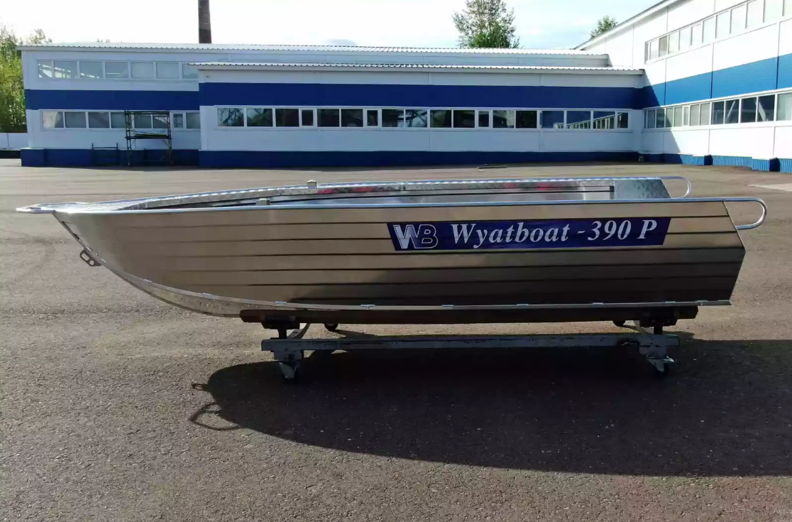 Алюминиевая лодка Wyatboat-390РМ увеличенный борт в Волжском