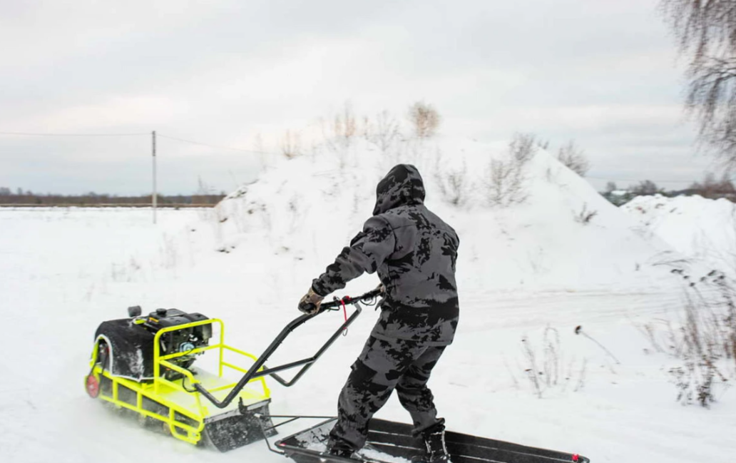 Мотобуксировщик Бурлак ХОЗЯИН-1 (капот ткань) в Волжском