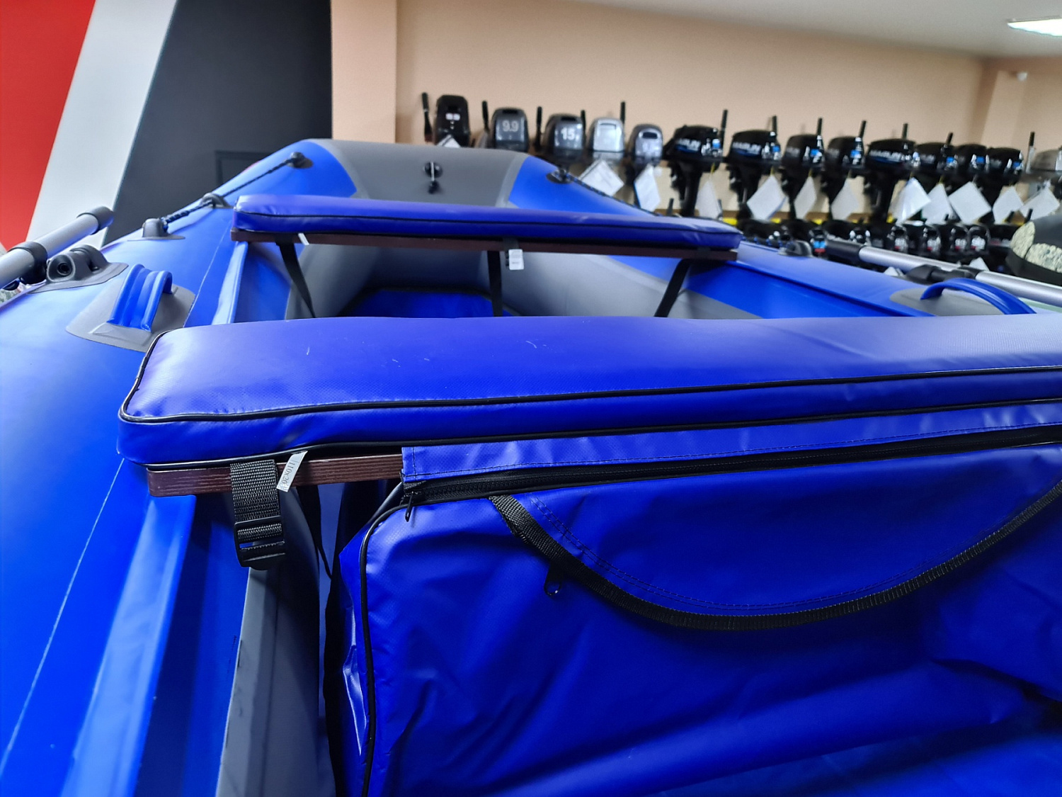 КОМПЛЕКТ МЯГКИХ НАКЛАДОК С СУМКОЙ ДЛЯ ЛОДОК 90Х20 СИНИЙ в Волжском