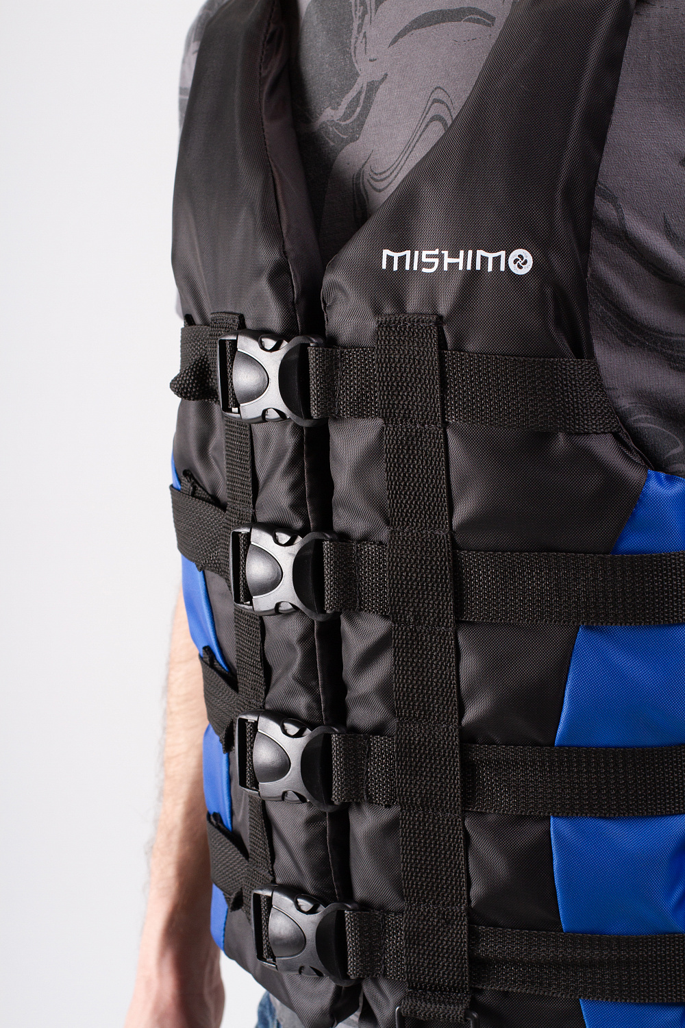 Жилет спасательный MISHIMO PRO Премиум качества Черно-синий в Волжском