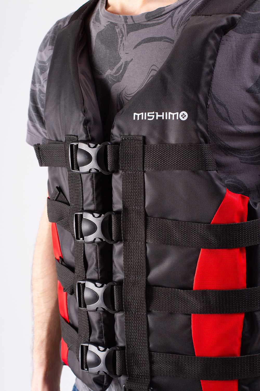 Жилет спасательный MISHIMO PRO Премиум качества Черно-красный в Волжском